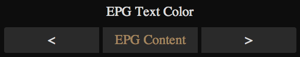 Reglarea culorilor textului EPG
